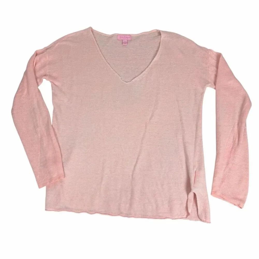 Lilly Pulitzer Small Linen Lightweight Sweater Flaw